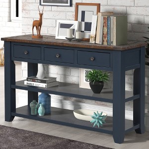 TiramisuBest Mobile End Table with lockable wheels, Cream Style Side Table with Storage Drawer, 11.8in Narrow Nightstand with Mul - 1 of 4