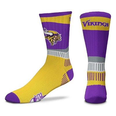NFL Minnesota Vikings Fan Crew Socks - L