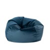 Factory Direct Partners Kids' Round Velvety Bean Bag Peacock Blue - 2 of 4