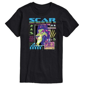Men's - Disney - Scar Vapor Wave Short Sleeve Graphic T-Shirt - 1 of 4
