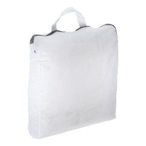 Unique Bargains Portable Laundry Bag White Gray 1 Pc - 1 of 4