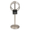 Home Mart Goods Brushed Satin Nickle Stainless Steel Double Ring Fingertip Towel Holder With Heavy Base - 3 of 4