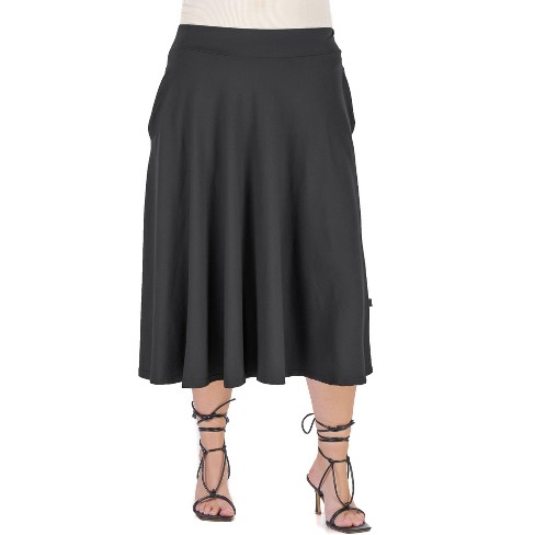 Midi skirt with pockets hotsell plus size