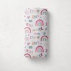Little Dino Girls Fucshia/Aqua 2 pack Muslin Swaddling Blankets - 4 of 4