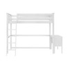 Max & Lily Twin Loft Bed, Solid Wood High Loft Bed with Desk and Ladder for Kids - 3 of 4