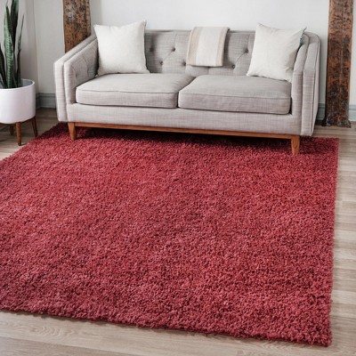 Unique Loom Davos Shag Solid Indoor Woven Area Rug