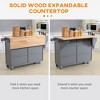 Rolling Kitchen Island Cart with Drop Leaf, Kitchen Cart on Wheels with Wood Top, 2 Drawers and 2 Storage Cabinets, Island Table for Kitchen - 4 of 4