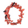 Transpac Fabric 11.81 in. Orange Harvest Bats Wreath - 2 of 4