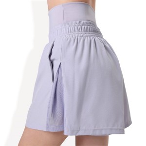 Anna-Kaci Active Women's High-Waist Lightweight Running Shorts with Built-In Liner and Elastic Waistband - 1 of 4