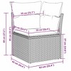 vidaXL 5 Piece Patio Sofa Set with Cushions  Poly Rattan - 4 of 4