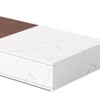 Sapphtopaz Modern Coffee Table with Two-Tone Design Center Table with 2 Storage Drawers Marble Finish Coffee Tables for Living Room,Apartment - 2 of 4