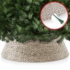 Casafield Water Hyacinth Christmas Tree Collar, Woven Tree Base Cover with Cord Cut Out - 4 of 4