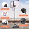 TopComfy Youth Portable Basketball Hoop 7.5-9.2ft Adjustable Height Backboard with Wheels for Indoor Outdoor Family Fun, Red, 33.07"*24.61"*7.09" - 3 of 4