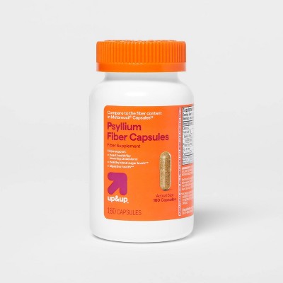 Psyllium Fiber Supplement Capsules - 160ct - up&up™