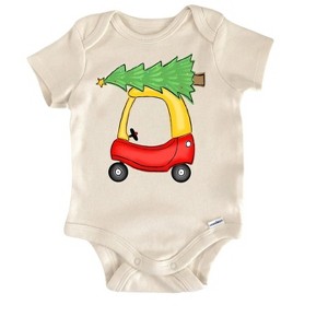 Red Car Christmas Tree Little - Baby Boy Girl Clothes Infant Onesie® Funny Cute GS1 - 1 of 4