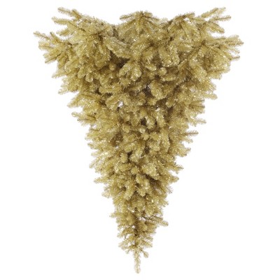 Vickerman 6' Champagne Upside Down Artificial Christmas Tree