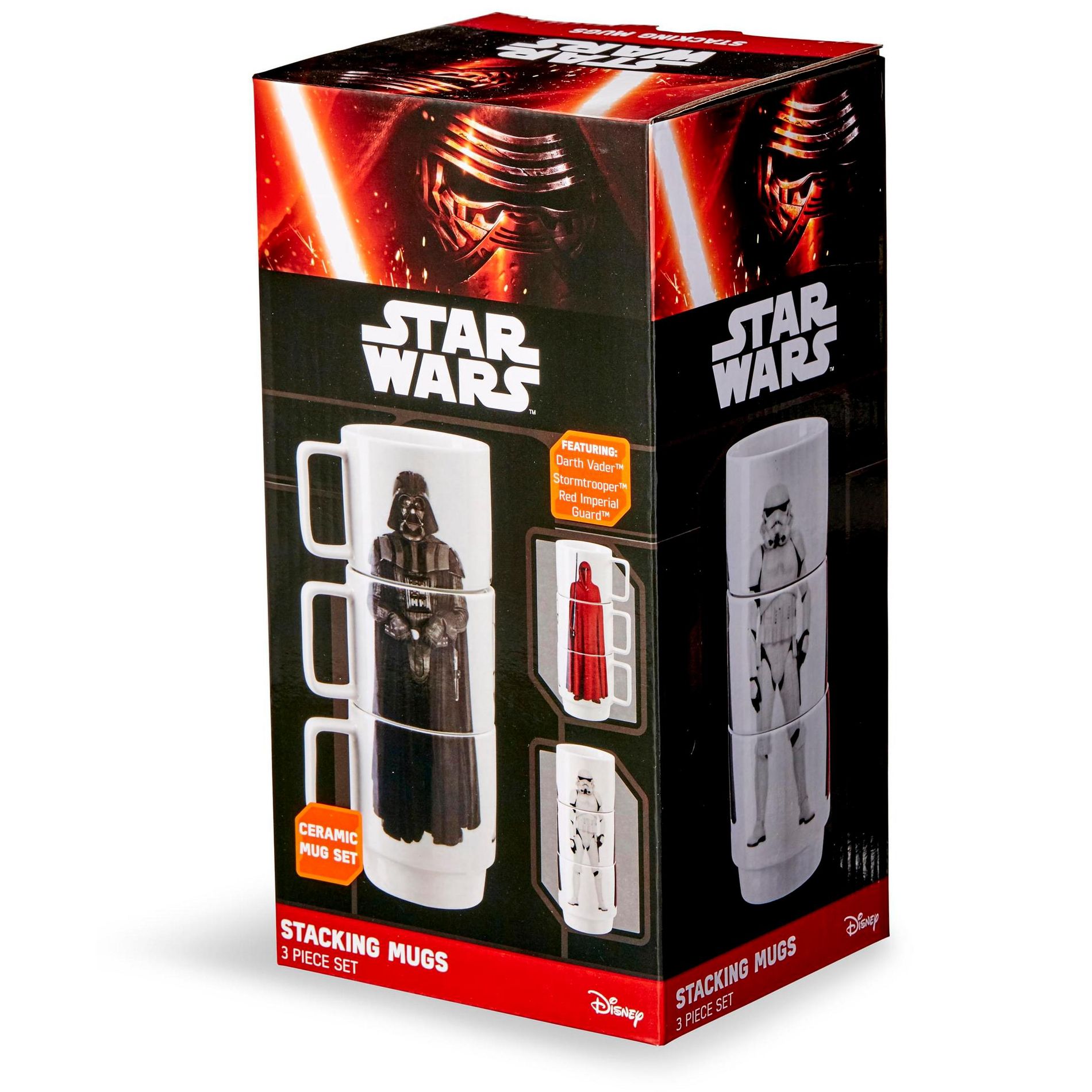 Seven20 Star Wars 11oz Stacking Mugs - Darth Vader, Imperial Guard, and Stormtrooper
