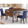 Folding Dining Table with Drop Leaves, 1.2" Thick Top, Table for 4aaaâ‚?, Convertible Small Space Kitchen Table with Metal Frame & Adjustable Feet - 2 of 4