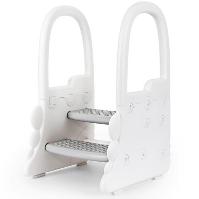 Whizmax Toddler 2-Step Stool with Handrails, Kids Step Stool for Bathroom Sink and Toilet Potty Training Kitchen Counter, Toddler Step ladder