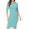 Women's Hoodie Dress Pullover Hoody Dress Casual Fitted Knee Length Dress with Pocket - 2 of 4