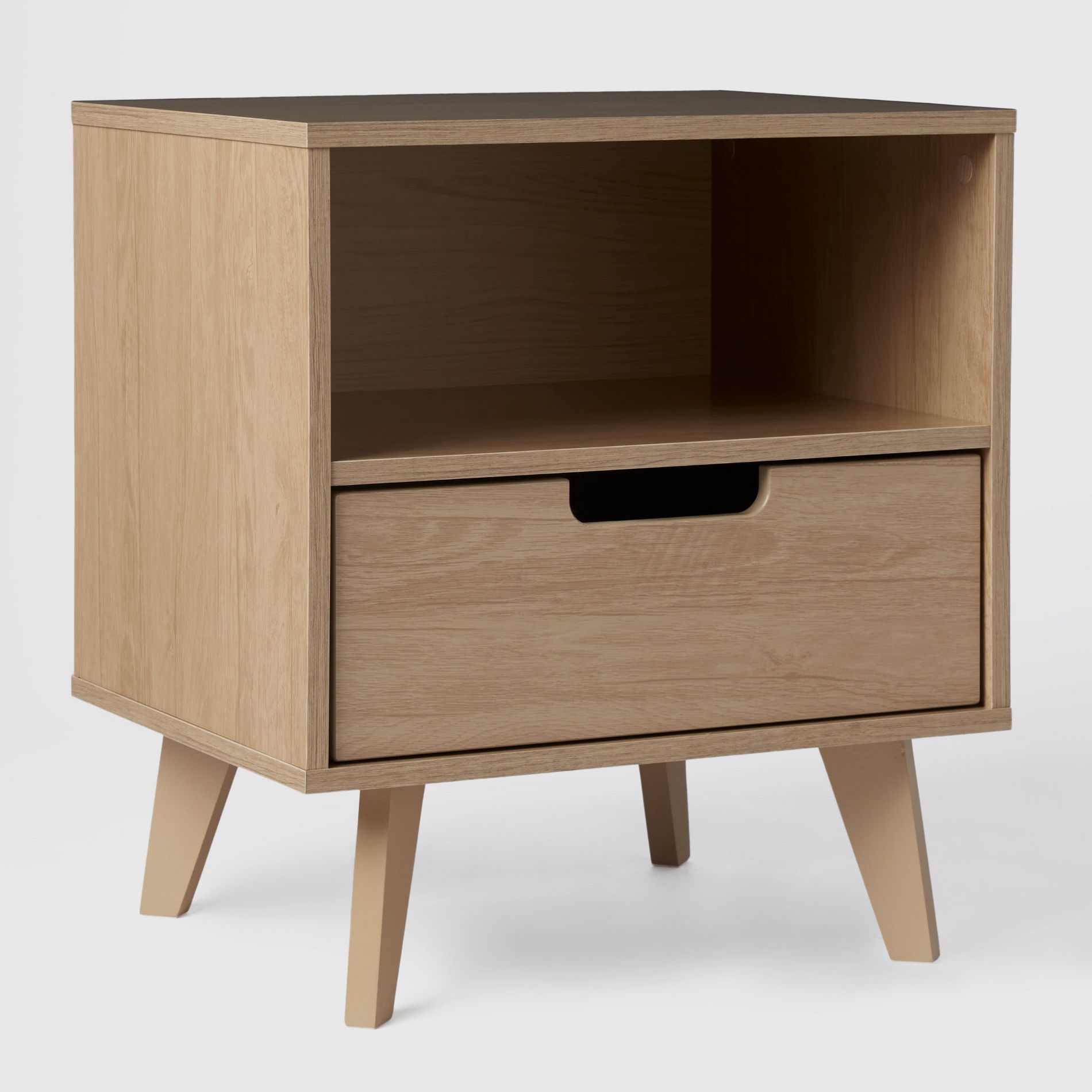 Walker Edison Mid-Century Modern 1-Drawer Storage Nightstand Riviera 1-Drawer