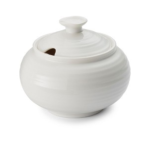 Portmeirion Sophie Conran 11 Ounce Covered Sugar, Sugar Jar for Coffee Bar, Home, and Kitchen Countertop, Made from Fine Porcelain - 1 of 4