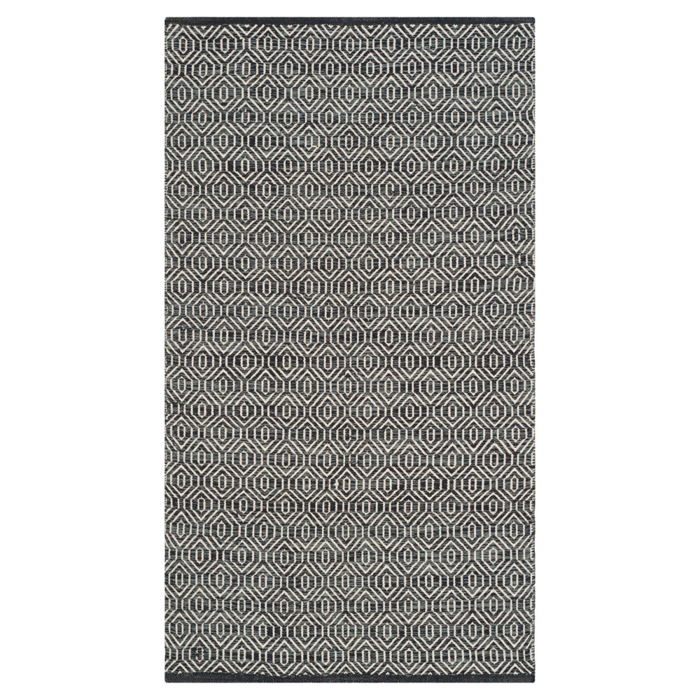 4'x6' Rudie Rug Ivory/Dark Gray - Safavieh