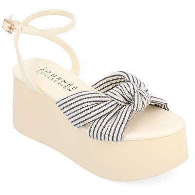 Journee Collection Womens Lailee Buckle Platform Sandals