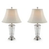 26.5" Traditional Glass Table Lamp Set of 2: Silver, CFL Bulb Included - Ore International - image 2 of 3