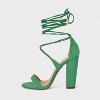 Charles Albert Women's High Heeled Dressy Strappy Lace Up Block Heels for Women – Open Toe, Gladiator, Comfy 4-Inch Heeled Sandals - 4 of 4