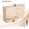 VINGLI 55" W Solid Wood Dresser 8 Drawer, Unfinished Chest for Color DIY - 2 of 4