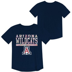 NCAA Arizona Wildcats Girls' Foil T-Shirt - 1 of 3