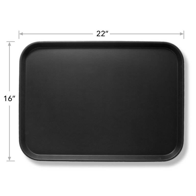 Jubilee (Set of 4) Rectangular Restaurant Serving Trays - NSF Certified Non-Slip Food Service Trays, 5 of 8