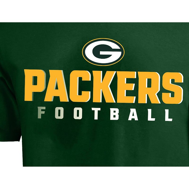NFL Green Bay Packers Men's Big & Tall Short Sleeve Cotton T-Shirt, 3 of 4