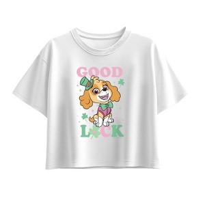 Girls' - Paw Patrol - Good Luck Skye Short Sleeve Boxy Graphic T-Shirt - 1 of 3