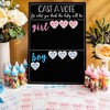 Juvale Gender Reveal Game For Baby Showers with 144 Girl or Boy Voting Stickers, Cast Your Vote Sign with Stand for Party Decor - 2 of 4
