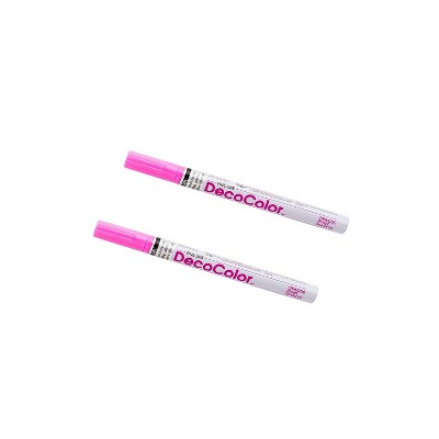Marvy Uchida Opaque Paint Markers Fine Tip Pink 2/Pack (7665888a) 