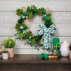 Northlight Burlap Bows and Shamrocks St. Patrick's Day Wreath, 24-Inch, Unlit - image 2 of 4