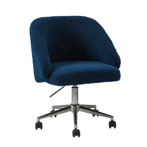 Joah Mid Century Modern Boucle Ergonomic Swivel and Height-adjustable Task Office Chair | ARTFUL LIVING DESIGN - 1 of 4