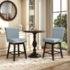 Costway 27" Swivel Bar Stools Set of 2/4 with Rubber Wood Legs Upholstered Linen Bar Chairs Beige/Gray - 4 of 4
