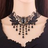 Halloween Sexy, Gothic Choker Necklace with Pendant, Elegant Black Collar for Women - 4 of 4