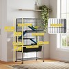 Hamster Cage, Small Animal Cage with Deep Tray, Storage Shelf & Wheels, Pet Habitat for Ferret, Guinea Pig Cage, Hedgehog, Chinchilla - 2 of 4