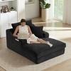 Dolonm 47 in. Modern Lounge Chair Sofa, Foam & Spring Cushioned with Cup Holders & Storage, for Living Room & Office - 3 of 4