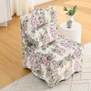 DOMETOUR Flannel Dining Chair, Soft Cushion & Backrest, No Armrests, Matching Pillow as Waist Cushion, Living Room Use - PINK - 2 of 4
