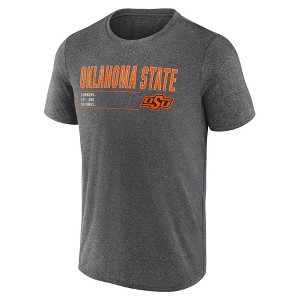 NCAA Oklahoma State Cowboys Men's Charcoal Heather Poly T-Shirt - 1 of 3
