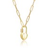Guili 14K Gold Plated Necklace with Sparkling Cubic Zirconia Charm, adding elegance and sophistication to your daily jewelry collection. - 2 of 3