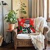 Christmas Red Pillow Cover Lovely Snowman Festival Throw Cushion Cover Xmas Snowman - 2 of 4