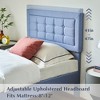 VECELO Twin/Full/Queen Size Upholstered Bed Frame Button Tufted Adjustable Headboard - 4 of 4