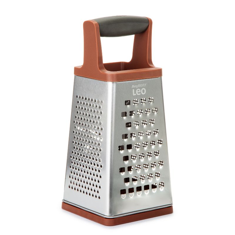 BergHOFF Leo 4-sided Box Grater, Stainless Steel, Anti-skid, Red, 1 of 10