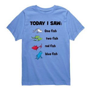 Boys' - Dr. Seuss - Today Saw One Fish Short Sleeve Graphic T-Shirt - 1 of 4
